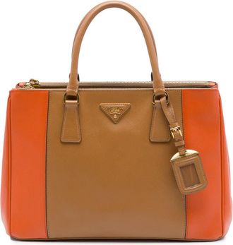 Prada Pre-owned Prada Medium Bicolor Saffiano Lux Galleria Double Zip Satchel Ladies 0NQHNSVVHOJWR6T9