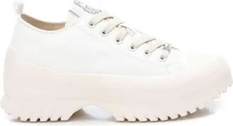 Refresh XTI Womens Canvas Platform Sneakers White