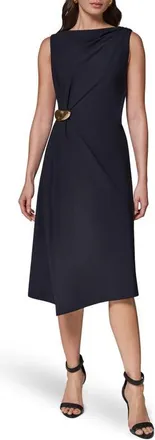 DKNY Hardware Waist Midi Dress in Black at Nordstrom, Size 10