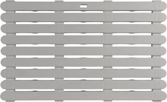 WENKO Griglia da bagno per interni ed esterni, antiscivolo, per bagno, piscina, plastica, 80 x 50 cm, beige