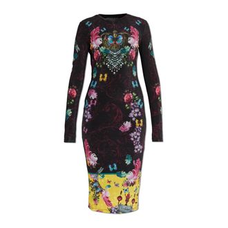 Versace Jeans Couture Printed Dress - Dames - Casual kleedjes - Veelkleurig - M - Tweed - Kleedjes
