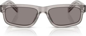 Prada 57mm Rectangular Sunglasses in Hematite /Grey at Nordstrom
