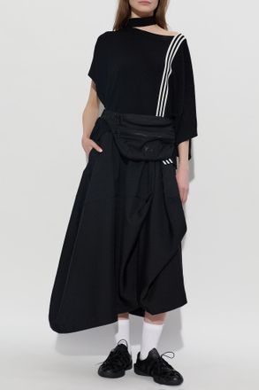 Yohji Yamamoto Asymmetrical Cut Top, Womens, Black