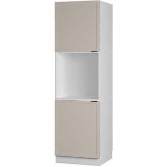 Vicco Armario Para Horno Empotrado Fame-line, Grisbeige, 60 Cm Con Estante Abierto