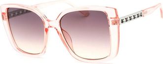 Guess Womens Gf0427 Chain Detail Sunglasses - Pink Resin - One Size