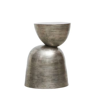 House Doctor Mesa auxiliar de metal plateado