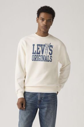 Levi's Sudadera de cuello redondo Relaxed Graphic - Hombre - XL - Blanco / Egret