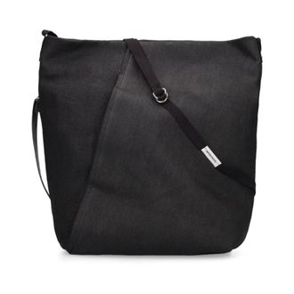 Ann Demeulemeester Cross Body Bags, female, Black, Size: ONE SIZE Denim Waxed Shoulder Bag