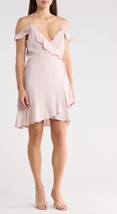 Matty M Ruffle Wrap Minidress in Ballet at Nordstrom Rack, Size X-Small