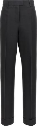 Ferragamo Black Viscose Dress Womens Pants