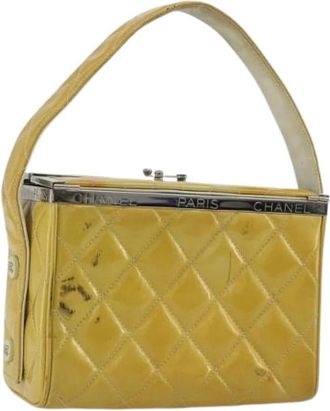 Chanel Borsa a mano vintage in vernice Pre-owned - - Pre-owned - Donna - Giallo - ONE SIZE