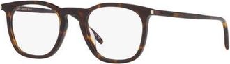 Saint Laurent 49mm Round optical glasses in Tortoise at Nordstrom