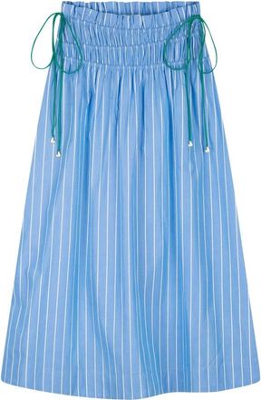 Fab By Fabienne Chapot Yoko Rok - Dames - Midirokken - Blauw - XL - Katoen - Rokken