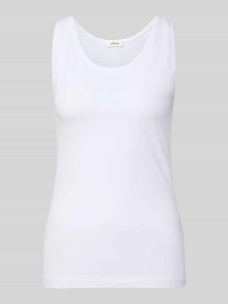 s.Oliver Red Label Slim Fit Tank Top aus Baumwoll-Mix in Weiss, Gr&ouml;&szlig;e 36