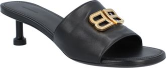 Balenciaga Womens Groupie leather mules - Black Calfskin - Size EU 38