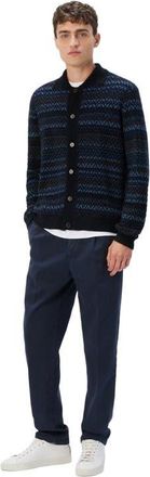 Missoni Cardigan With Zigzag And Stripe Pattern in Black & Blue at Nordstrom, Size 52 It