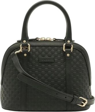 Gucci Pre-owned Micro Guccissima Leder 2way Tas - Dames - Vintage Handtas - Zwart - ONE Size - Leer - Vintage