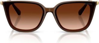 Swarovski 63mm Oversize Square Sunglasses in Transparent Brown/brown at Nordstrom