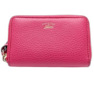 Gucci Pink Leather Coin Purse/Coin Case (Pre-Owned)