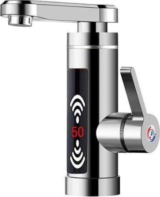 OEM Grifo El&eacute;ctrico Led Con Calentador De Agua Instant&aacute;neo Sin Tanque - 3 Kw, Acero Inoxidable, Grifo De Cocina