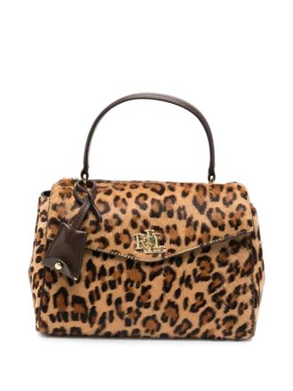 Ralph Lauren Satchel Bag Leopard Print Farrh