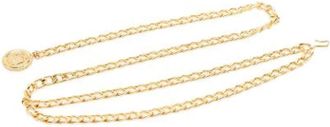Chanel Pre-owned Belts, female, Yellow, Size: ONE SIZE Pre-owned Chain Medallion Belt