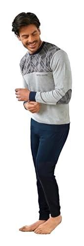 Pyjama Homme Hivernal Enrico Coveri - Interlock Coton Chaud - Taille 46 à 60