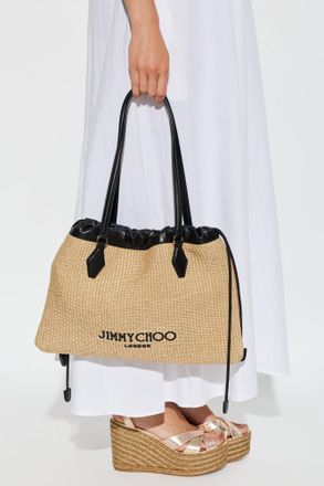 Jimmy Choo London Drawstring Bag, Womens, Beige