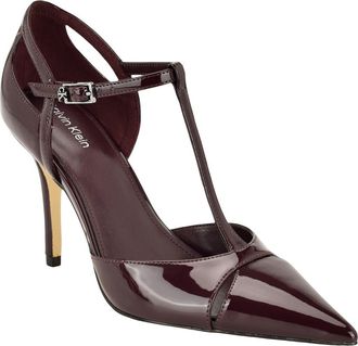 Calvin Klein Odielle Pointed Toe Pump in Dark Red 600 at Nordstrom, Size 8.5