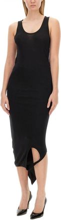Helmut Lang Black Round Neck Maxi Dress
