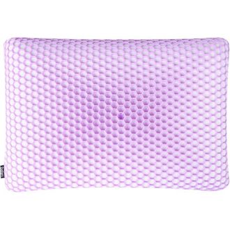 Beliani Cuscino letto in memory foam a nido dape 55 x 35 cm viola Athos