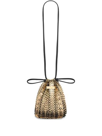 Paco Rabanne iconic discs bucket flip bag - Black