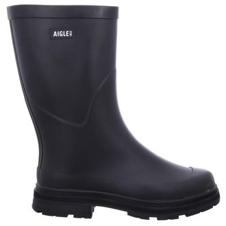 Aigle Mid Rain M Rubber Mens Ankle Boots - UK 9.5 - US 10 Men - EU 44 - Noir - Size:UK 9.5