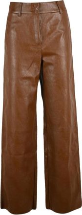 Pennyblack Pantalones de cuero - Trousers - Mujer - Marr&oacute;n - 2XS