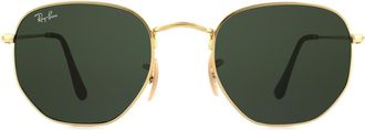 Ray-Ban Zonnebril Hexagonal 3548N 001 Goudgroen G-15