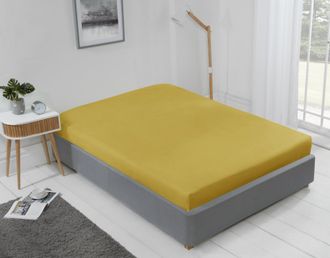 TJ Hughes Lyla Fitted Sheet in Ochre - TJ Hughes