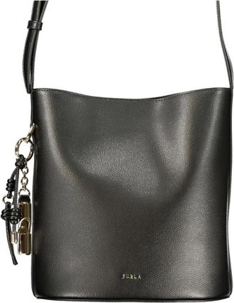 Furla Tassen, Dames, Zwart, ONE Size, Leer, Roxie Schoudertas