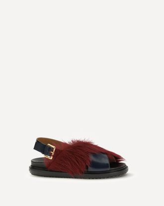 Marni Sandali Fussbett con pelo Woman 36.5