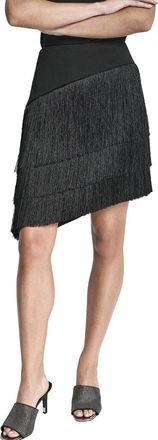 DKNY Tiered Fringe Skirt