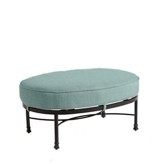 Ballard Designs Amalfi Cuddle Ottoman Replacement Cushion - Fast Dry, Canvas Spa Sunbrella - Ballard Designs