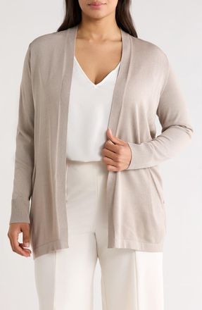 Anne Klein Kissing Front Pocket Cardigan in Porcini at Nordstrom Rack, Size 0 X