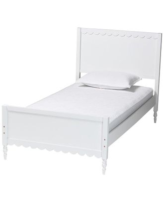 Baxton Studio Roni Modern Full Platform Bed With Scalloped Edges