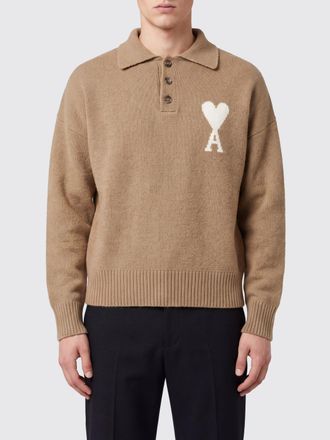 Ami Polo Shirt Men color Beige
