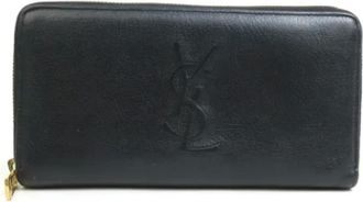 Saint Laurent Pre-owned Wallets, female, Black, Size: ONE SIZE Pre-owned Leather wallets