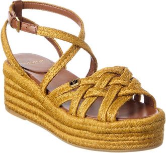 Valentino Vlog Signature Bribri Raffia Espadrille