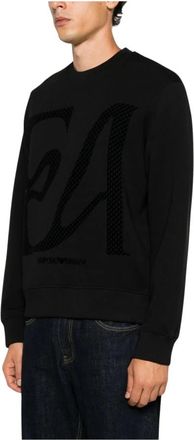 Emporio Armani EA Logo Sweatshirt - Heren - Sweatshirts - Blauw - L - Katoen - Hoodies & sweatvesten