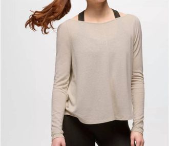 Prana New Moon Long Sleeve Top In Almond