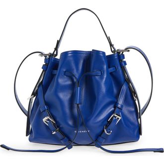 Givenchy Small Voyou Leather Bucket Bag in Blue at Nordstrom