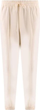Jil Sander Drawstring Tapered Broeken - Dames - Broeken - Beige - 2XL - Broeken