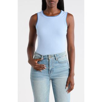 Caslon Whipstitch Tank in Blue Windsufer - Blue Glory at Nordstrom Rack, Size X-Small